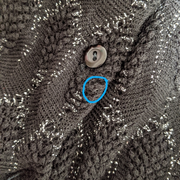 5/$25 Vintage sheer crochet cardigan - Picture 9 of 9